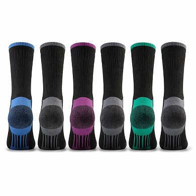 Dri-Tech Crew Socks for Women - 6 Pairs