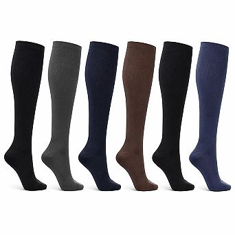 Women's Opaque Knee High Socks - 6 Pairs