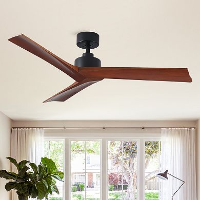 ELEMENT ACE 52 Inch Low Profile Ceiling Fan Without Light for Medium Rooms