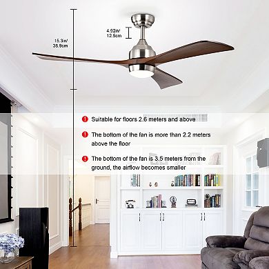 ELEMENT ACE 52 Inch Ceiling Fan with Remote Control and Light Kit for Indoor Use