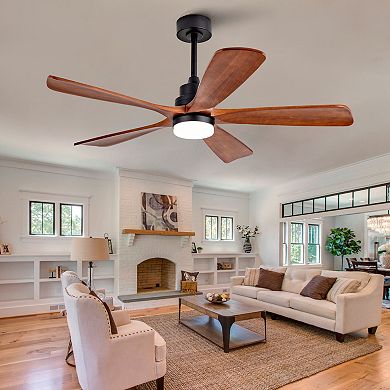 ELEMENT ACE 52 Inch Outdoor Ceiling Fan with Integrated LED Light and Remote Control