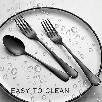 Stainless Steel Dinner Forks and Spoons Set, Durable, Dishwasher Safe
