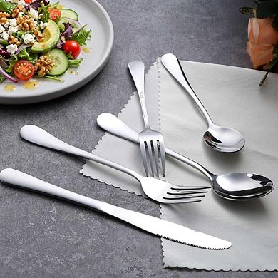 Stainless Steel Flatware Set for 4, 20-Piece Mirror Polished, Dishwasher Safe