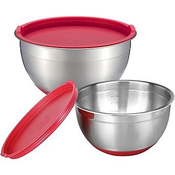 Stainless Steel Mixing Bowls with Lids Airtight & Non-Slip