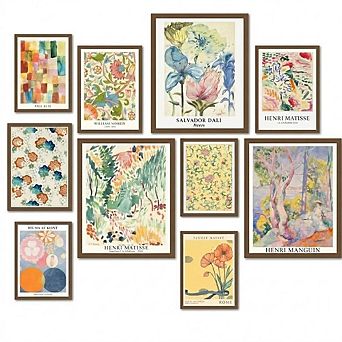 Vintage Eclectic Wall Art Maximalist Famous Artist Prints Gallery Decor