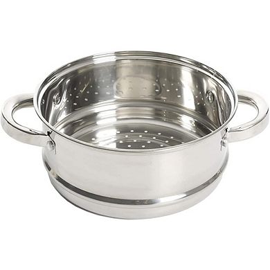 Stainless Steel Dutch Oven with Steamer Basket for Slow Cooking & Steaming