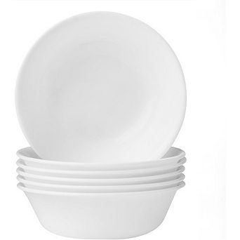Vitrelle Glass Soup & Cereal Bowls Set of 6, 18 oz, Chip-Resistant & Lightweight