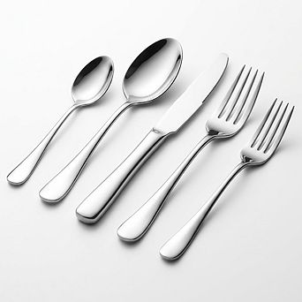 Stainless Steel Flatware Set for 2, 10 pc Mirror Polished, Dishwasher Safe