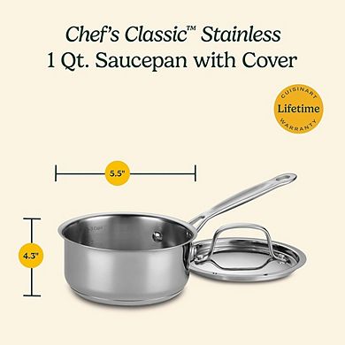 Stainless Steel Saucepan with Lid, Durable, Easy to Clean