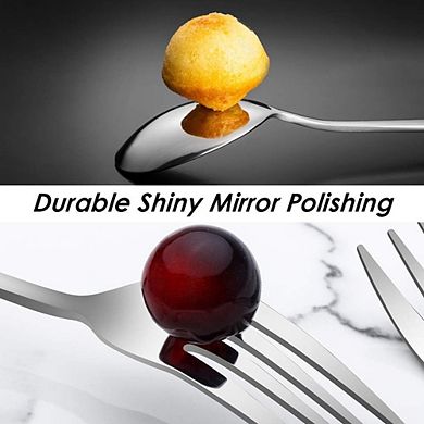 Stainless Steel Dinner Forks and Spoons Set, Heavy-Duty, Durable