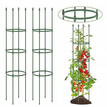 SKONYON 2-Pack Garden Trellis Tomato Cage with Adjustable Height