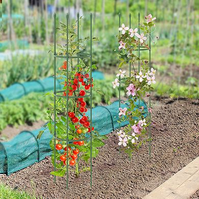 SKONYON 2-Pack Garden Trellis Tomato Cage with Adjustable Height