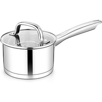Stainless Steel Saucepan with Lid, Tri-Ply, Induction Safe, Non-Toxic