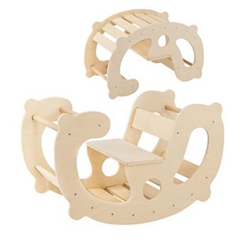 2 in 1 Montessori Climbing Arch Rocker Toy For Toddlers