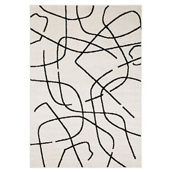 StyleHaven Quest Mid-Century Abstract Lines Area Rug