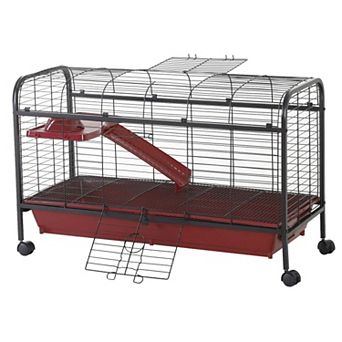 IFMALL Multi-Level Small Animal Habitat with Ramp and Platform for Rabbits and Ferrets