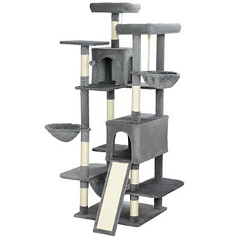 IFMALL Multi-Level Cat Tree Tower with Condos Hammocks Perches Playground