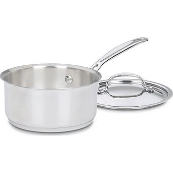 Stainless Steel Saucepan with Lid, Dishwasher Safe, Cool Grip Handles
