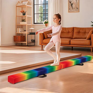 Folding Balance Beam 7 Ft Portable Gymnastics Training Beam