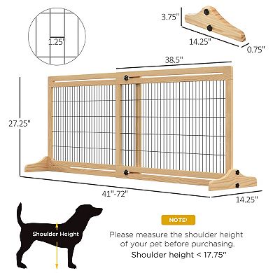 IFMALL Adjustable Freestanding Pet Barrier Gate for Home Safety and Pet Containment