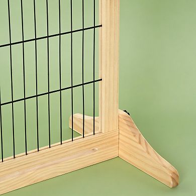 IFMALL Adjustable Freestanding Pet Barrier Gate for Home Safety and Pet Containment