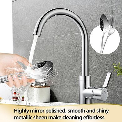 Stainless Steel Spoons & Forks Set, 12-Piece Mirror Polished, Dishwasher Safe