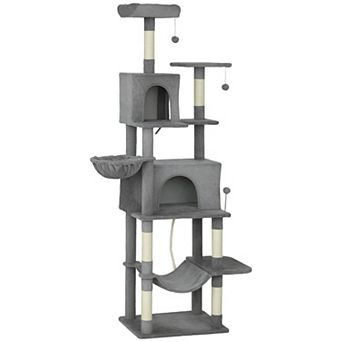 IFMALL Multi-Level Cat Tower with Plush Platforms and Sisal Scratching Posts