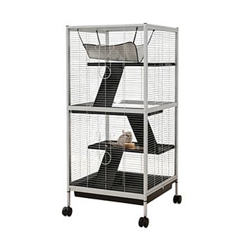 IFMALL Multi-Level Small Animal Habitat Cage with Wheels and Removable Tray