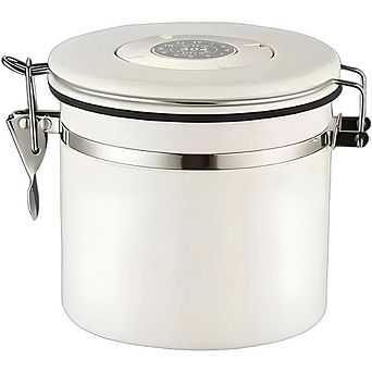Stainless Steel Coffee Canister with CO₂ Valve and Date Tracker