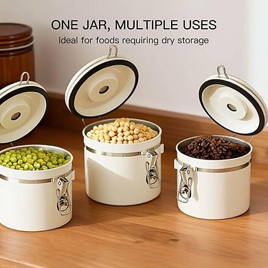 Stainless Steel Coffee Canister with CO₂ Valve and Date Tracker