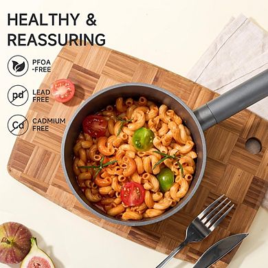 Titanium Nonstick Saucepan with Lid, PFOA/PFAS-Free, Oven & Dishwasher Safe