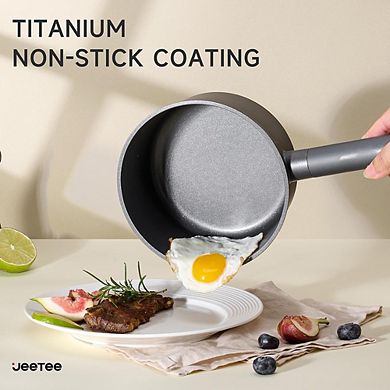 Titanium Nonstick Saucepan with Lid, PFOA/PFAS-Free, Oven & Dishwasher Safe