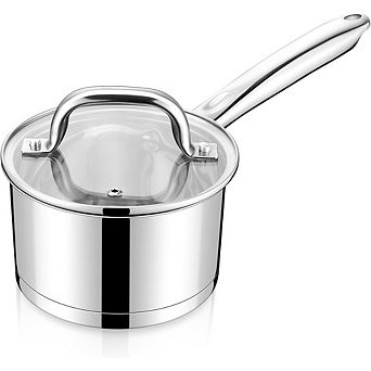 Stainless Steel Saucepan with Lid Tri-Ply, Multipurpose, Dishwasher Safe