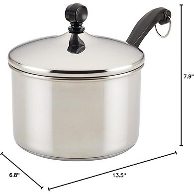 Stainless Steel Saucepan with Lid, Durable, Easy to Clean