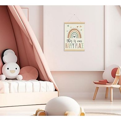 This Is Our Happy Place Poster Hanger Frame Rainbow Nursery Wall Decor