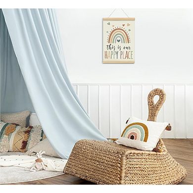 This Is Our Happy Place Poster Hanger Frame Rainbow Nursery Wall Decor