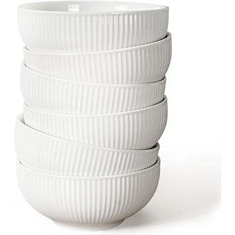 Soup & Cereal Bowls Set Durable Ceramic, Microwave & Dishwasher Safe