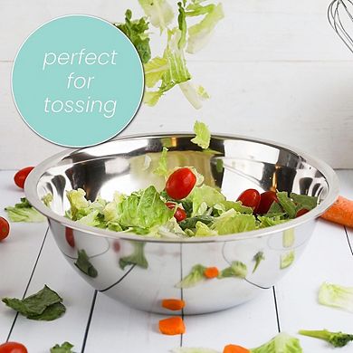 Stainless Steel Mixing Bowl Set, 5-Piece, Heavy-Duty, Eco-Friendly