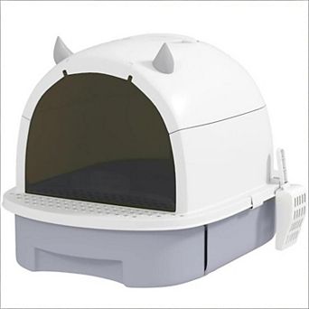 IFMALL Enclosed Cat Litter Box with Odor Control and Easy Clean Design