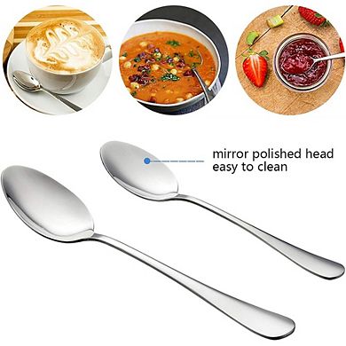 Stainless Steel Flatware Set for 2, 10-Piece Classic Design, Dishwasher Safe
