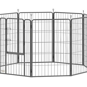 IFMALL 8-Panel Metal Pet Exercise Pen for Medium and Large Dogs - 39 in High