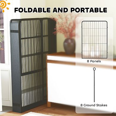 IFMALL 8-Panel Metal Pet Exercise Pen for Medium and Large Dogs - 39 Inches High