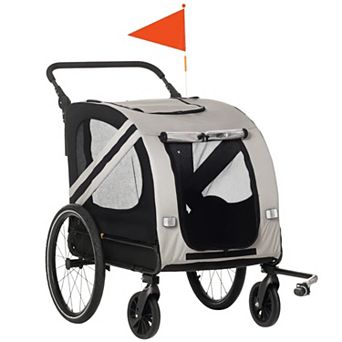 IFMALL Convertible Pet Bike Trailer and Walking Stroller Carrier