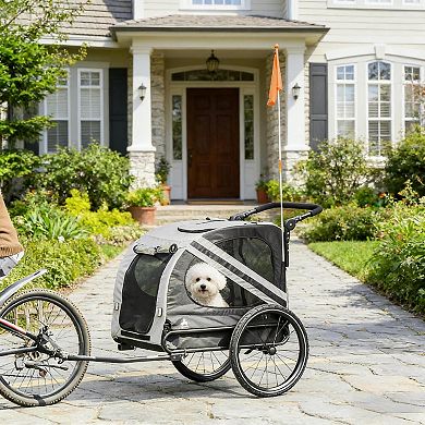 IFMALL Convertible Pet Bike Trailer and Walking Stroller Carrier