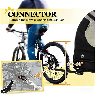 IFMALL Convertible Pet Bike Trailer and Walking Stroller Carrier