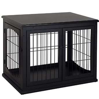 IFMALL Dual Function Dog Crate Furniture End Table for Small Medium Pets