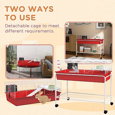 IFMALL Two-Story Small Animal Cage with Stand for Guinea Pigs and Pets