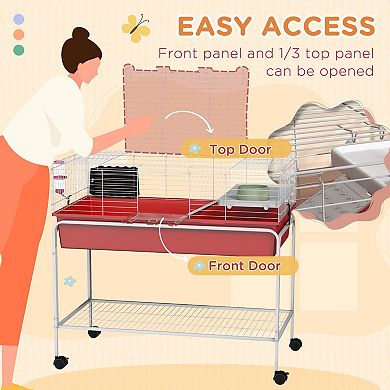 IFMALL Two-Story Small Animal Cage with Stand for Guinea Pigs and Pets