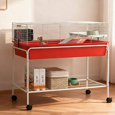 IFMALL Two-Story Small Animal Cage with Stand for Guinea Pigs and Pets