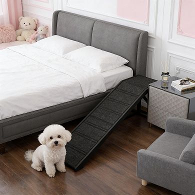 IFMALL Sturdy Pet Mobility Ramp with Anti-Slip Carpet for Easy Access
